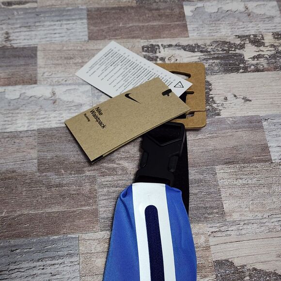 Nike Slim 3.0 Waist Pack Running Fanny Pack Belt Bag Stretch Blue NEW - Picture 4 of 8